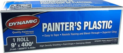High Density .31mil Clear Painter's Plastic 9'x400'