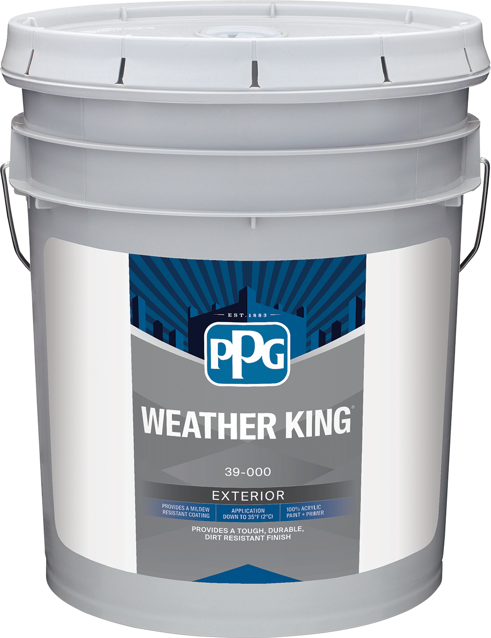 PPG WEATHER KING® Exterior 100% Acrylic Paint & Primer Flat