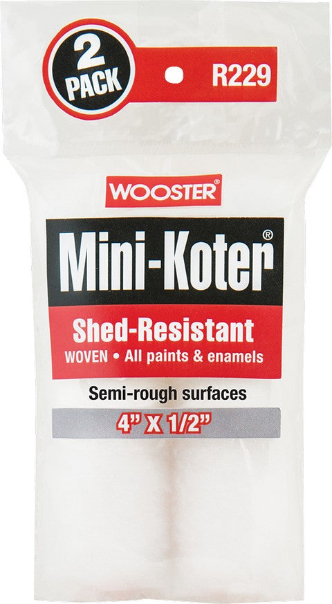 Wooster Mini-Koter Shed-Resistant Mini Roller Cover 2 Pack