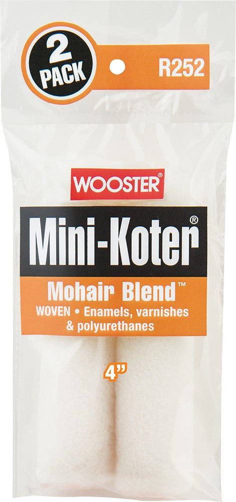 Wooster 4" Mini-Koter Mohair Blend Mini Roller Cover 2 Pack