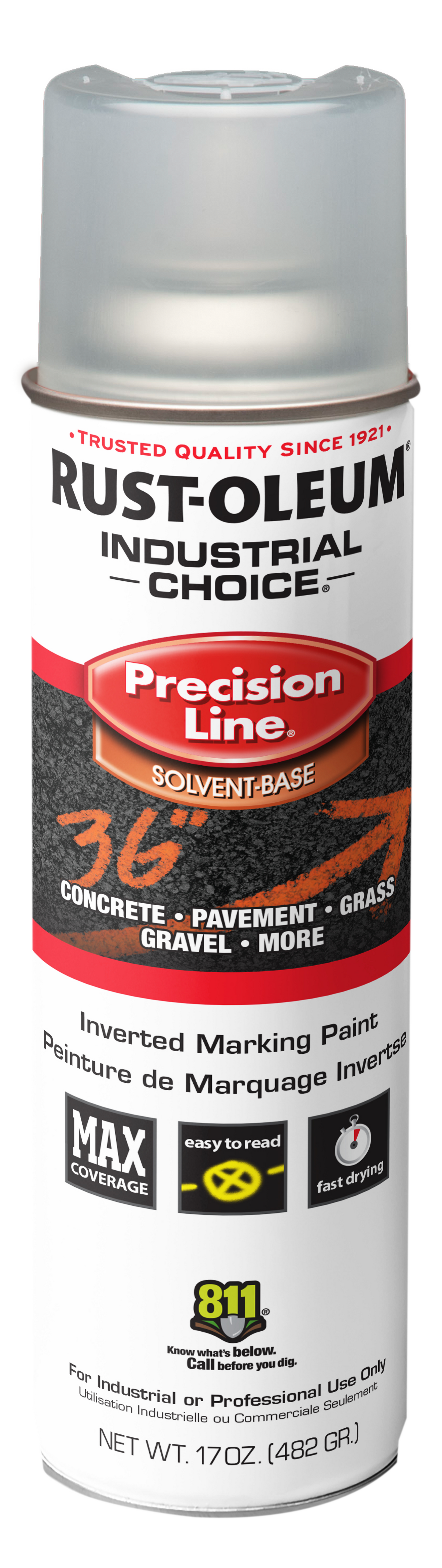 Rust-Oleum INDUSTRIAL CHOICE M1600 System SB Precision Line Marking Paint 17oz