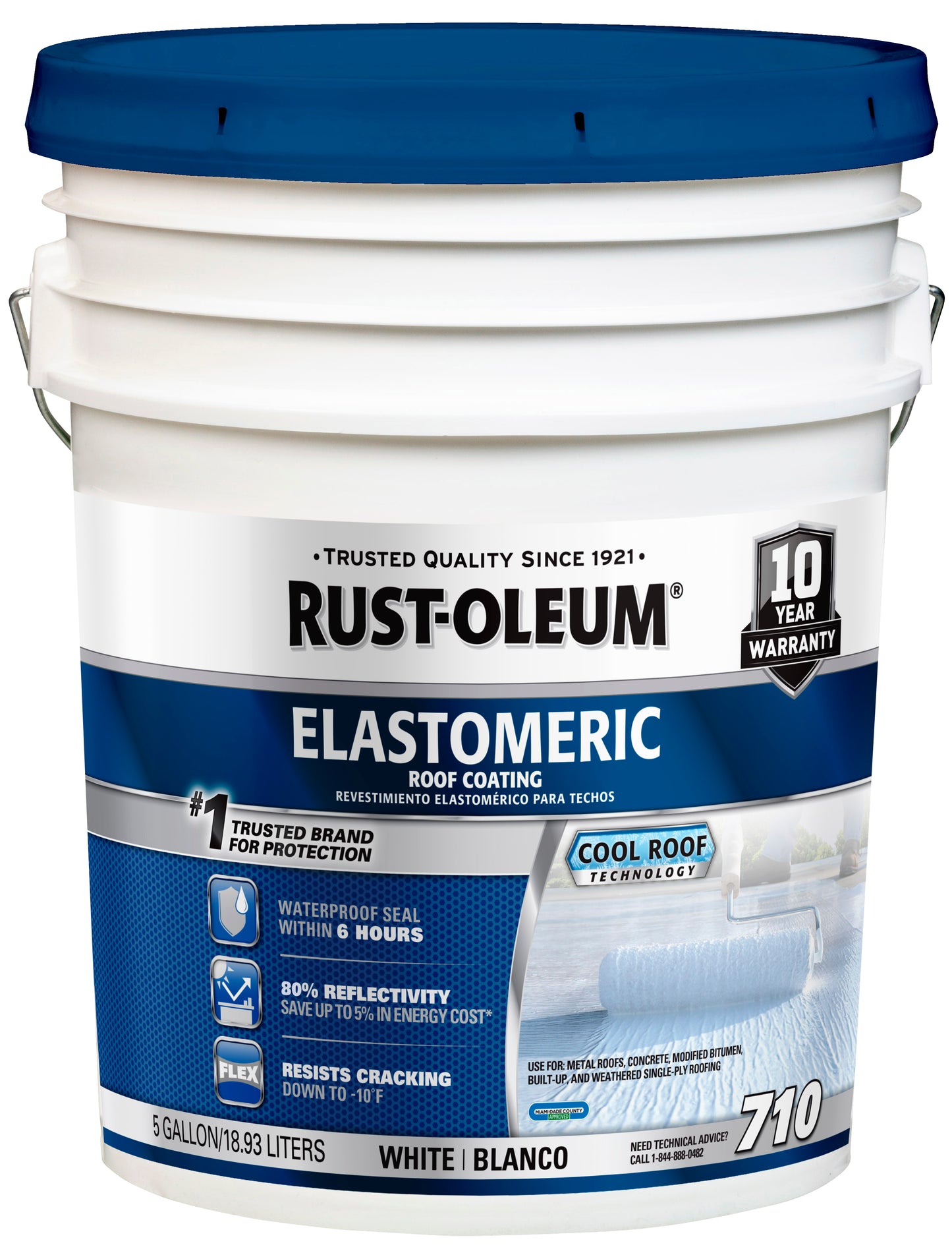 Rust-Oleum Roofing 710 White Elastomeric Roof Coating