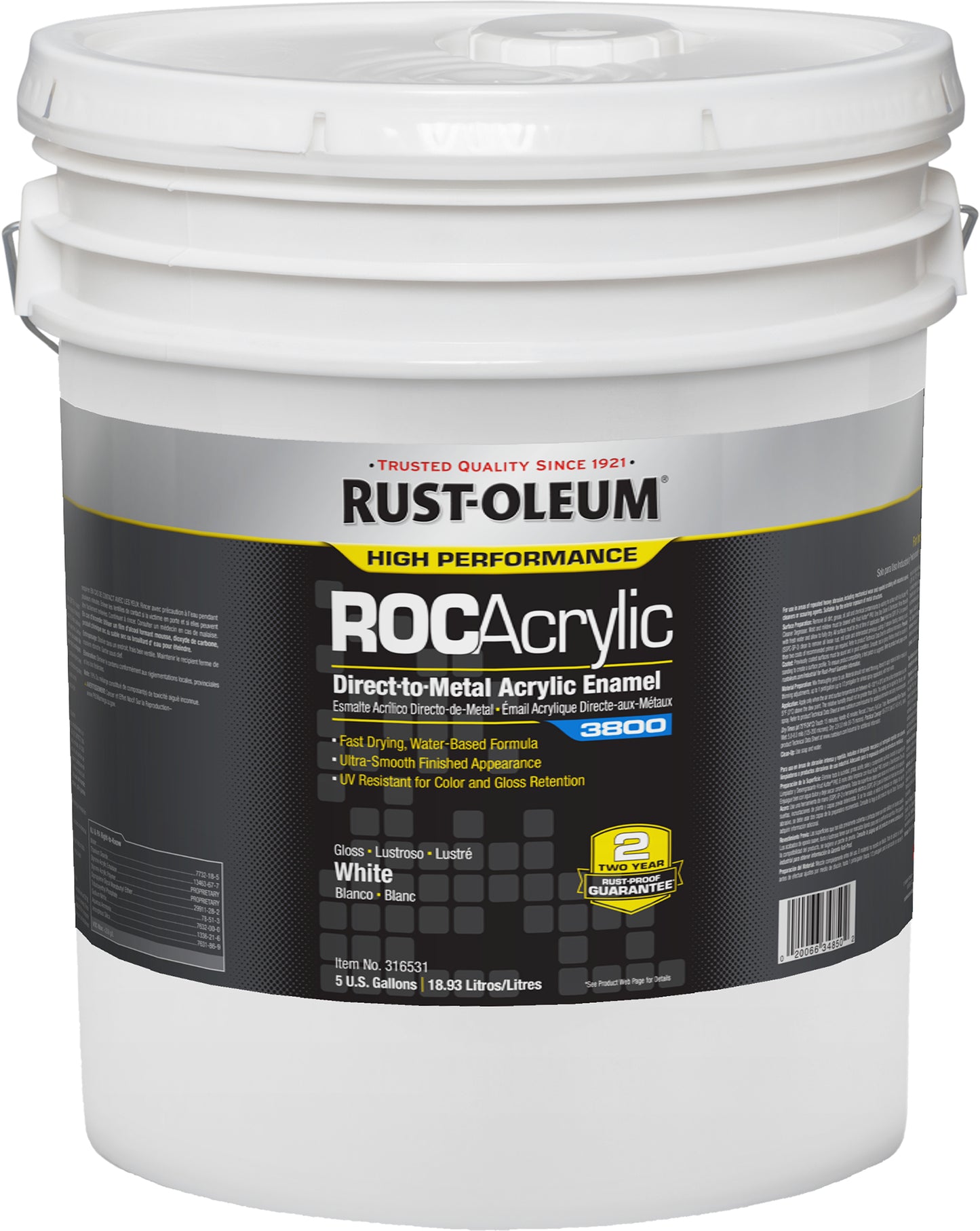 Rust-Oleum HIGH PERFORMANCE ROCAcrylic Direct-to-Metal Acrylic Enamel 3800