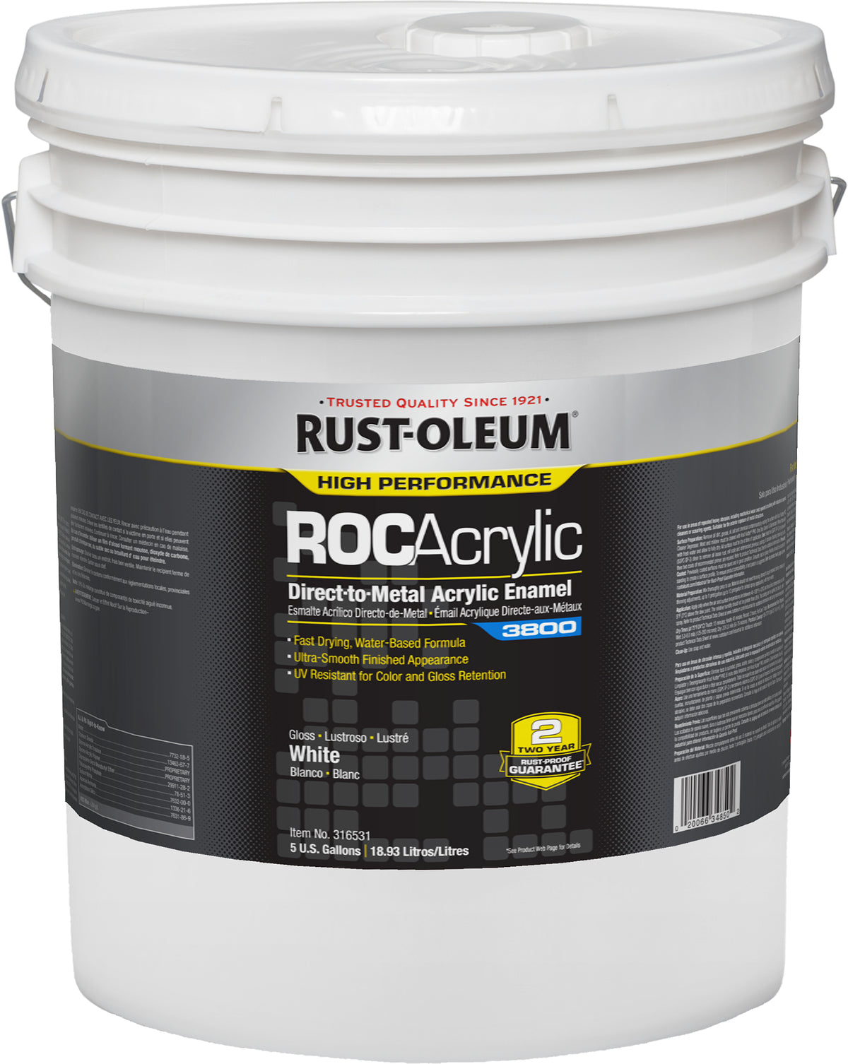 Rust-Oleum HIGH PERFORMANCE ROCAcrylic Direct-to-Metal Acrylic Enamel 3800