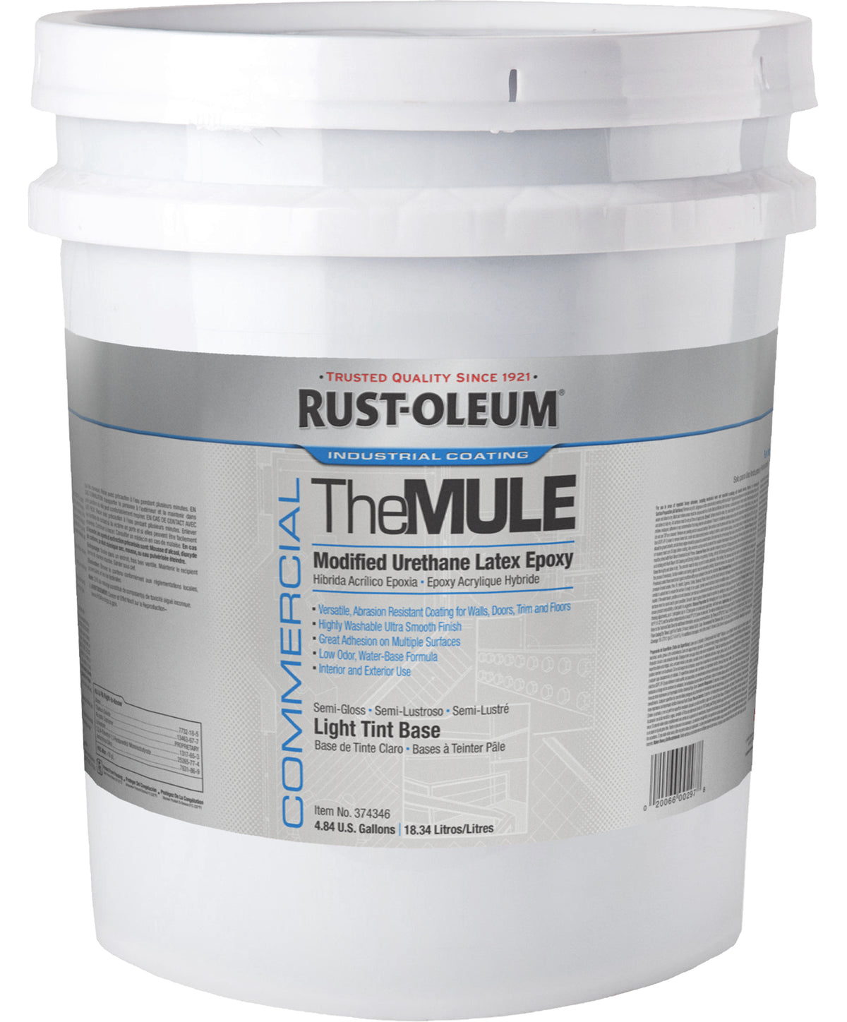 Modified Polyurethane Rust-Oleum The MULE (Modified Urethane Latex Epoxy) Semi-Gloss Coating ...