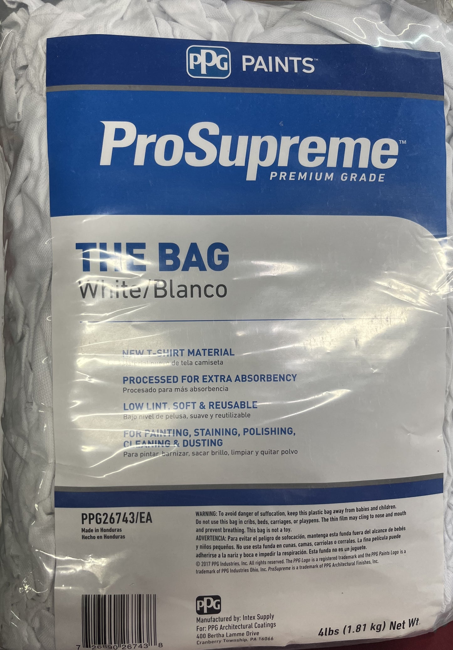 PPG ProSupreme Premium White Rags