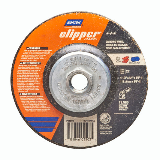 Norton Clipper Classic A AO Type 27 Grinding Wheel