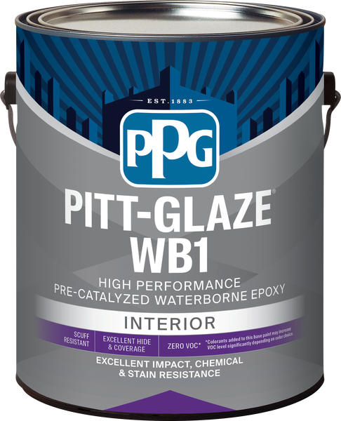 PITT-GLAZE® WB1 High-Performance Pre-Catalyzed Eggshell Waterborne Epoxy