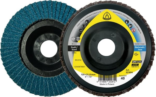 KLINGSPOR SMT325 EXTRA 4.5" x 7/8" Convex Flap Disc