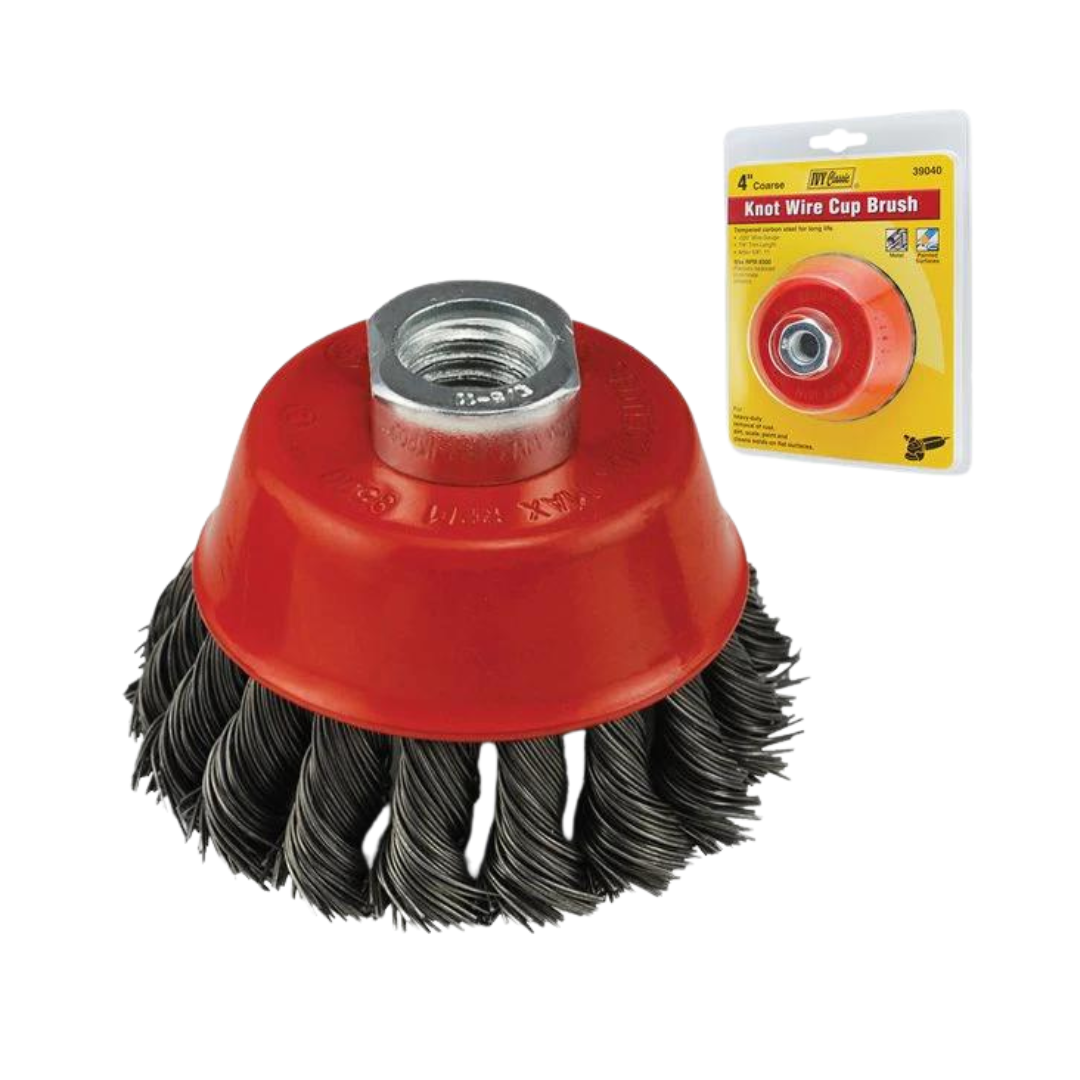 4" Knot Wire Cup Brush 5/8-11 Arbor