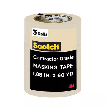 3M Scotch Contractor Grade Masking Tape 1.88" x 60.1yd (36mm)