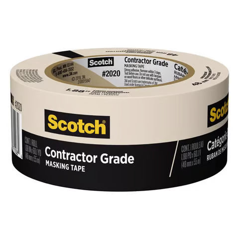 3M Scotch Contractor Grade Masking Tape 1.88" x 60.1yd (36mm)