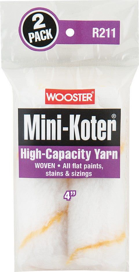 Wooster Mini-Koter High-Capacity Yarn Mini Roller Cover 2 Pack